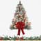 28" Pre-Lit Berry & Pinecone Flocked Artificial Wall Christmas Tree, Warm White LED Lights